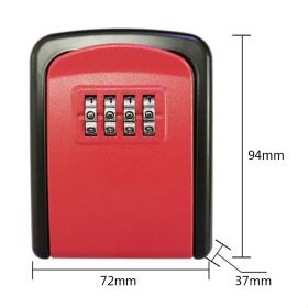 Wall Mount Key Storage Secret Box Organizer 4 Digit Combination Password Security Code Lock No Key Home Key Safe Box caja fuerte (Color: D)
