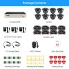 ZOSI 8CH 1080P Home Security Cameras System,H.265+ 8CH 5MP-Lite CCTV DVR 8pcs 2MP Surveillance Outdoor Indoor Dome Wired Cameras