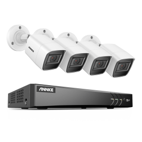 ANNKE 4K Ultra HD 8CH DVR H.265 CCTV Camera Security System 4PCS 8MP IP67 Weaterproof Outdoor 8MP Camera Video Surveillance (Color: 8CH DVR 4Pcs Camera, Build-in HDD: 4T)
