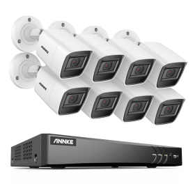 ANNKE 4K Ultra HD 8CH DVR H.265 CCTV Camera Security System 4PCS 8MP IP67 Weaterproof Outdoor 8MP Camera Video Surveillance (Color: 8CH DVR 8Pcs Camera, Build-in HDD: nan)