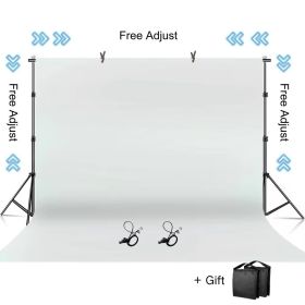 Background Stand Kit Support System Backdrops With Adjustable Stand for Photography Photo Studio Chromakey Green Screen Frame (Color: White Cloth Kit, Size (mm): 2000x2000mm)