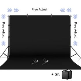 Background Stand Kit Support System Backdrops With Adjustable Stand for Photography Photo Studio Chromakey Green Screen Frame (Color: Black Cloth Kit, Size (mm): 2000x3000mm)