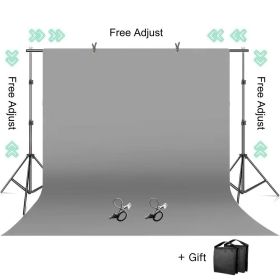 Background Stand Kit Support System Backdrops With Adjustable Stand for Photography Photo Studio Chromakey Green Screen Frame (Color: Gray Cloth Kit, Size (mm): 2600x3000mm)