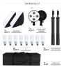 SH Photo Studio Softbox Light Kit Photographic Equipment Four Lamp Holders Continuous Light System With E27 Bulb Accessories