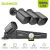 SANNCE 1080P CCTV System 4CH Video Surveillance Kit for Home 1080P-N DVR 4PCS 1280TVL 1080P Outdoor Security Camera 1TB