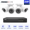 ANNKE 8CH 2MP HD Video Surveillance System H.265+ 5in1 5MP Lite DVR 4PCS 1080P Bullet Outdoor Weatherproof Security Cameras CCTV