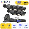 ANNKE 8CH Network POE Video System Home H.265+ Smart Dual Light Night Vision Motion Detection Security Camera Surveillance Kit