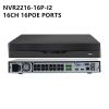 Original Dahua 12MP 16CH 1U 16POE 2HDDs NVR NVR2216-16P-I2 Network WizSense Video Recorder Connected to Third-party Camera