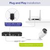SANNCE 2PCS Ultra HD 2MP/5MP/8MP POE Camera OutdoorWeatherproof Security Network Bullet EXIR Night Vision Email Alert Camera Kit