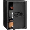 Basics Steel Home Security Electronic Safe with Programmable Keypad Lock, Secure Documents, Jewelry, Valuables